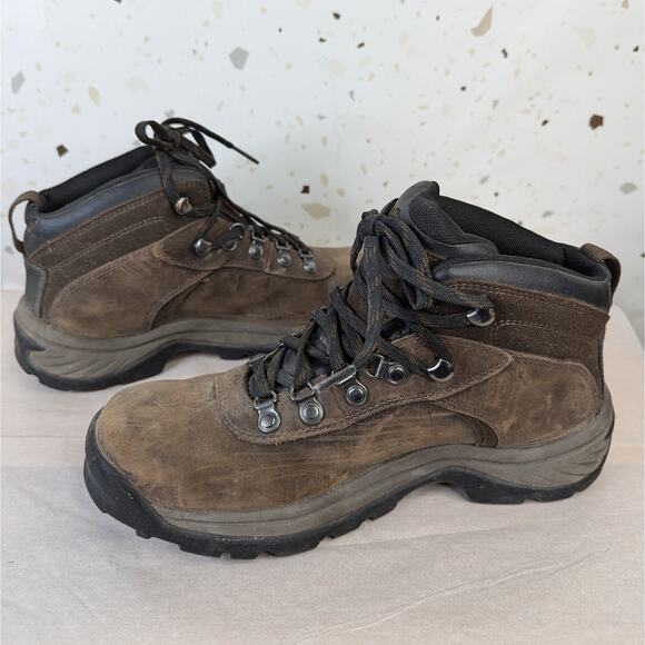 Timberland Men's Flume Brown Waterproof Mid Hiking Boots Size 7.5 | 251142 - Picture 3 of 8